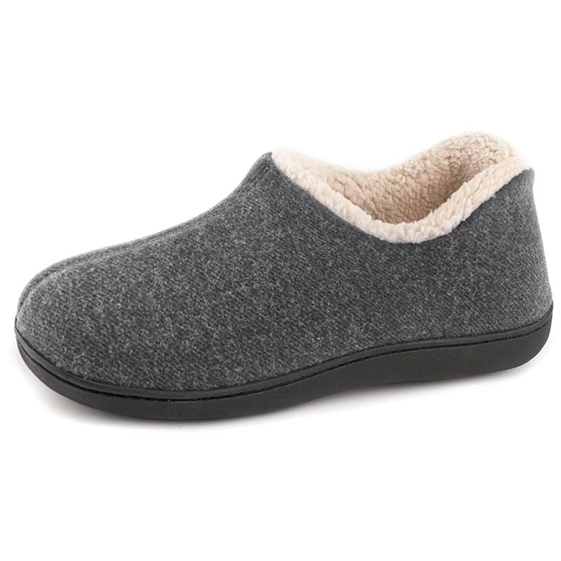 ULTRAIDEAS Women's Indoor Loafer House Slippers with Memory Foam, Ladies Warm Closed Back House Shoes with Non-Slip Outdoor Rubber Soleï¼ˆGreyï¼Œsize 9ï¼‰ - Image 1